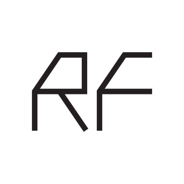 rf ilk harf vektör logo simgesi