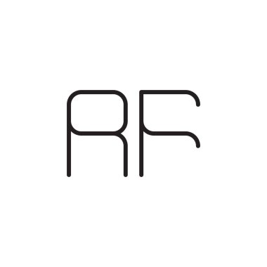 rf ilk harf vektör logo simgesi