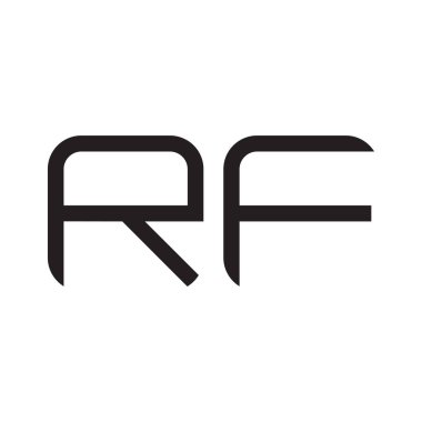 rf ilk harf vektör logo simgesi