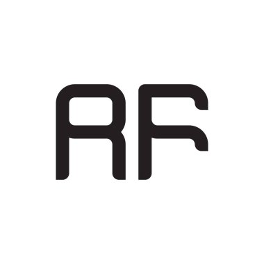 rf ilk harf vektör logo simgesi