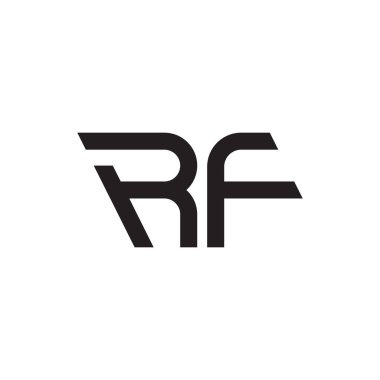 rf ilk harf vektör logo simgesi