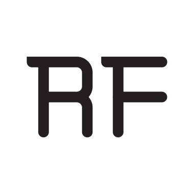 rf ilk harf vektör logo simgesi