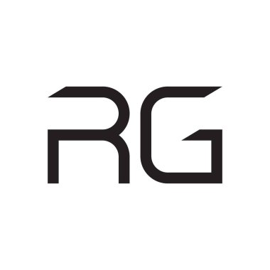 rg ilk harf vektör logo simgesi