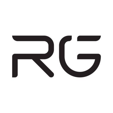 rg ilk harf vektör logo simgesi