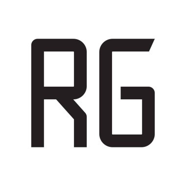rg ilk harf vektör logo simgesi