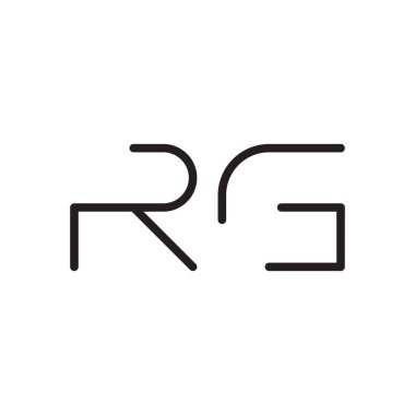 rg ilk harf vektör logo simgesi