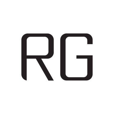 rg ilk harf vektör logo simgesi
