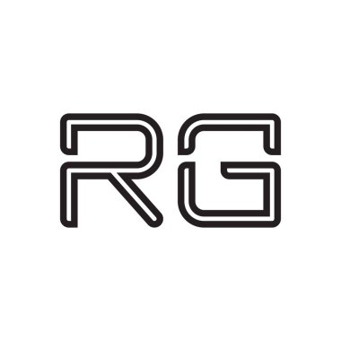 rg ilk harf vektör logo simgesi