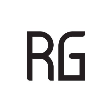 rg ilk harf vektör logo simgesi