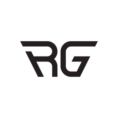 rg ilk harf vektör logo simgesi