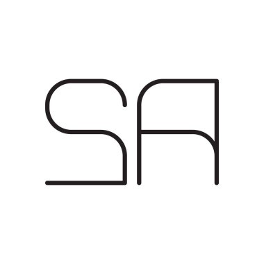 a ilk harf vektör logosu simgesi