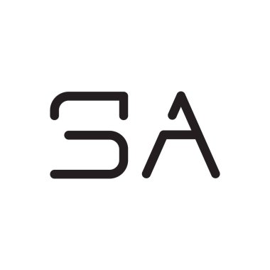 a ilk harf vektör logosu simgesi