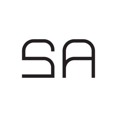 a ilk harf vektör logosu simgesi