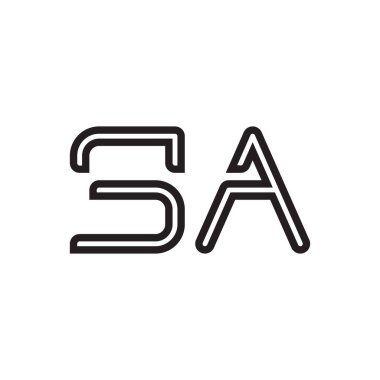 a ilk harf vektör logosu simgesi