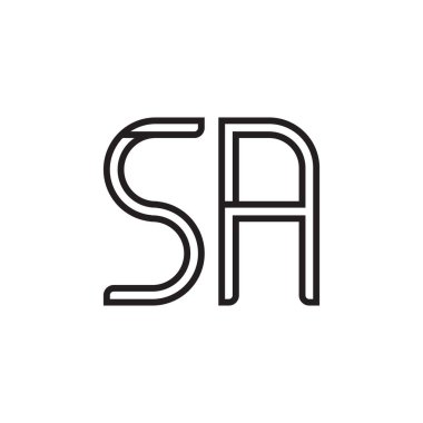 a ilk harf vektör logosu simgesi