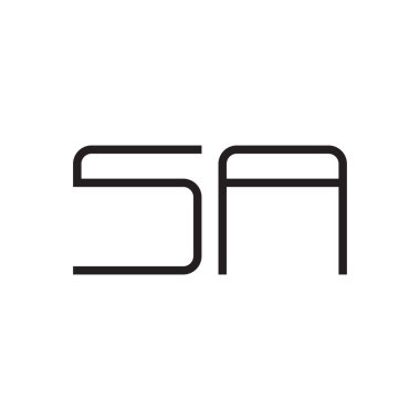 a ilk harf vektör logosu simgesi