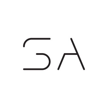 a ilk harf vektör logosu simgesi