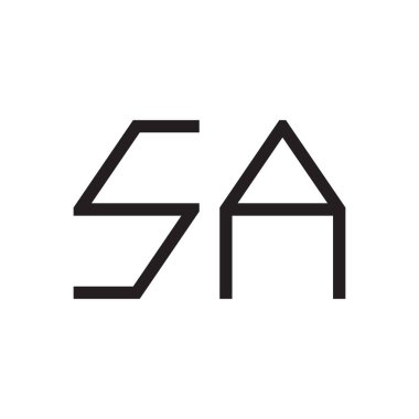 a ilk harf vektör logosu simgesi