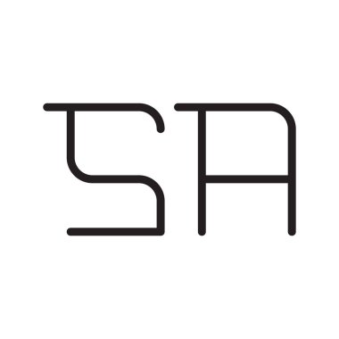 a ilk harf vektör logosu simgesi