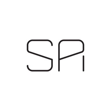 a ilk harf vektör logosu simgesi