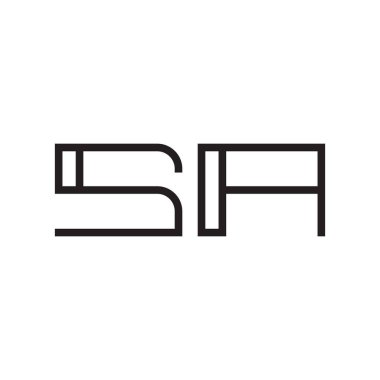 a ilk harf vektör logosu simgesi