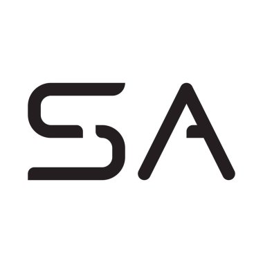 a ilk harf vektör logosu simgesi