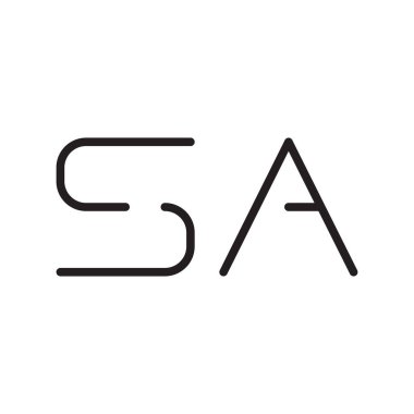 a ilk harf vektör logosu simgesi