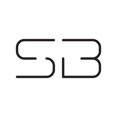 sb ilk harf vektör logo simgesi