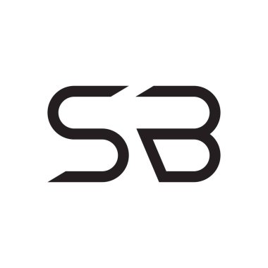 sb ilk harf vektör logo simgesi