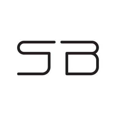 sb ilk harf vektör logo simgesi