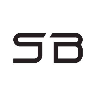 sb ilk harf vektör logo simgesi