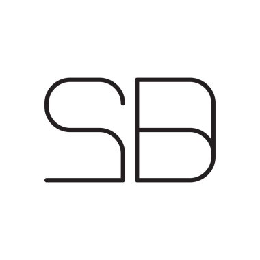 sb ilk harf vektör logo simgesi