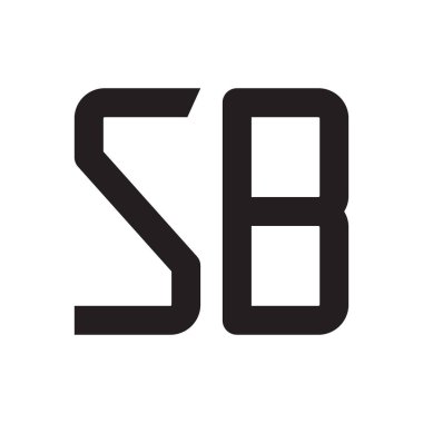 sb ilk harf vektör logo simgesi