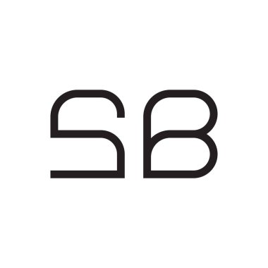 sb ilk harf vektör logo simgesi