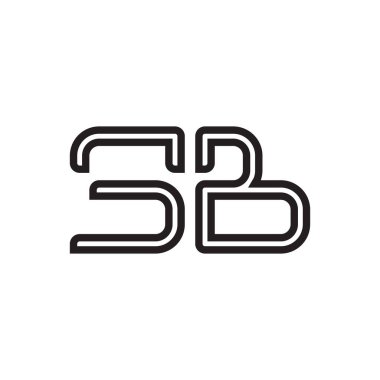 sb ilk harf vektör logo simgesi