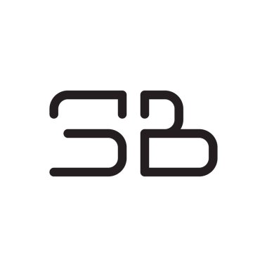 sb ilk harf vektör logo simgesi