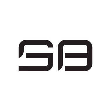 sb ilk harf vektör logo simgesi
