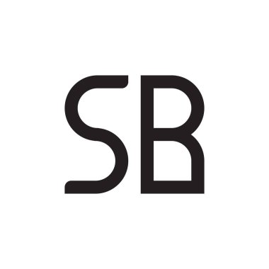 sb ilk harf vektör logo simgesi