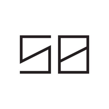 sb ilk harf vektör logo simgesi