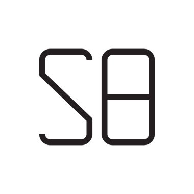 sb ilk harf vektör logo simgesi