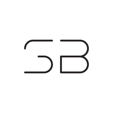 sb ilk harf vektör logo simgesi