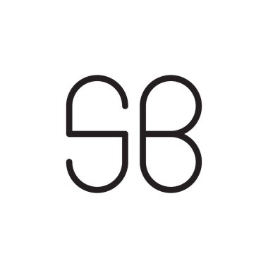 sb ilk harf vektör logo simgesi