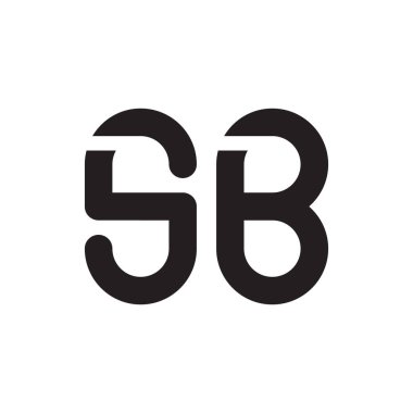 sb ilk harf vektör logo simgesi