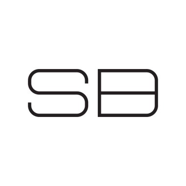 sb ilk harf vektör logo simgesi