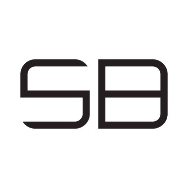 sb ilk harf vektör logo simgesi