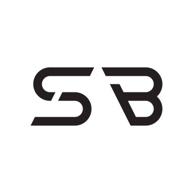 sb ilk harf vektör logo simgesi