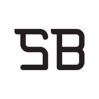 sb ilk harf vektör logo simgesi