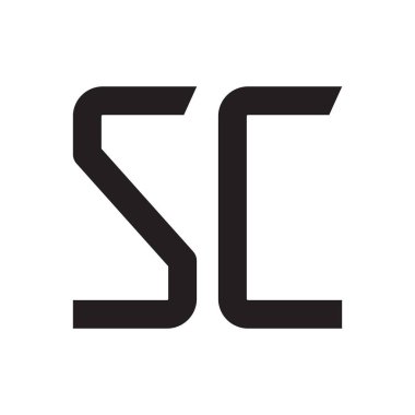 sc ilk harf vektör logo simgesi