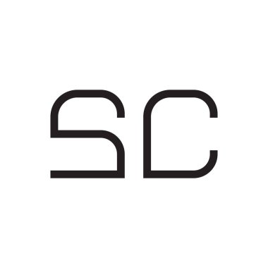 sc ilk harf vektör logo simgesi