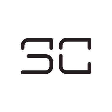 sc ilk harf vektör logo simgesi